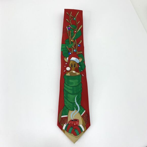 New Necktie Hallmark Christmas Rudolf Reindeer - Picture 1 of 5